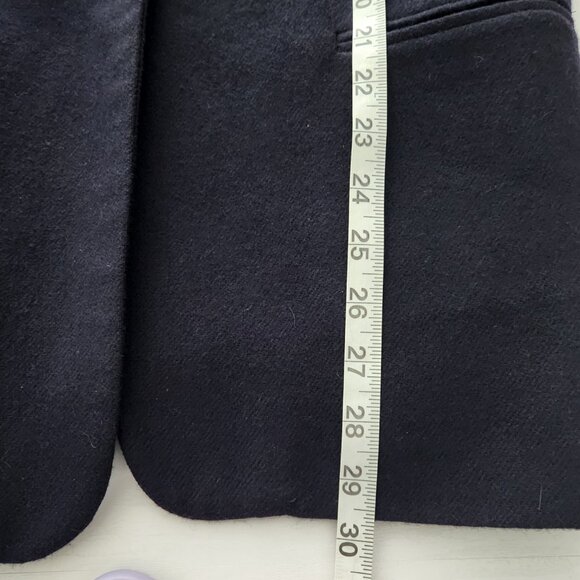 Vintage Savannah Ladies 12 Single Gold Button 100% Wool Navy Blue Blazer Jacket - Picture 9 of 13